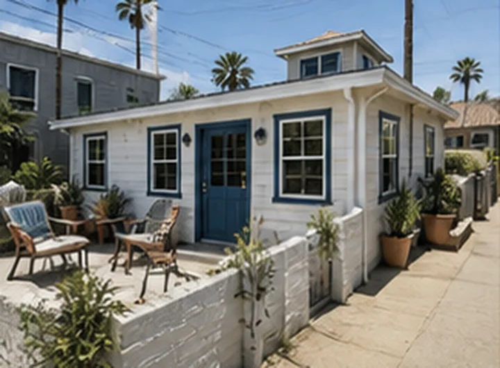 Illustrative Mission Beach beach cottage with deck